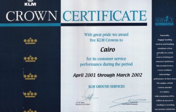 Crown Certificate 2001-2002